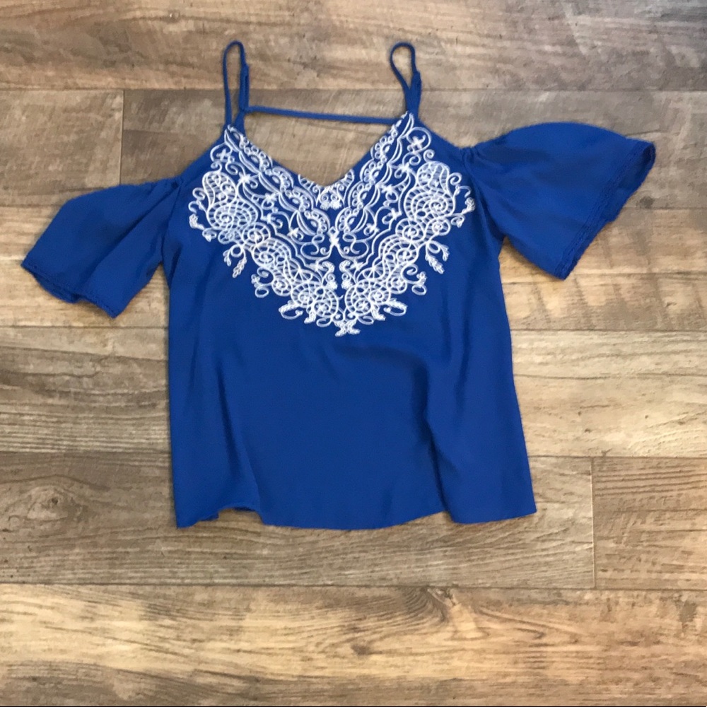 Spaghetti strap/off the shoulder blouse